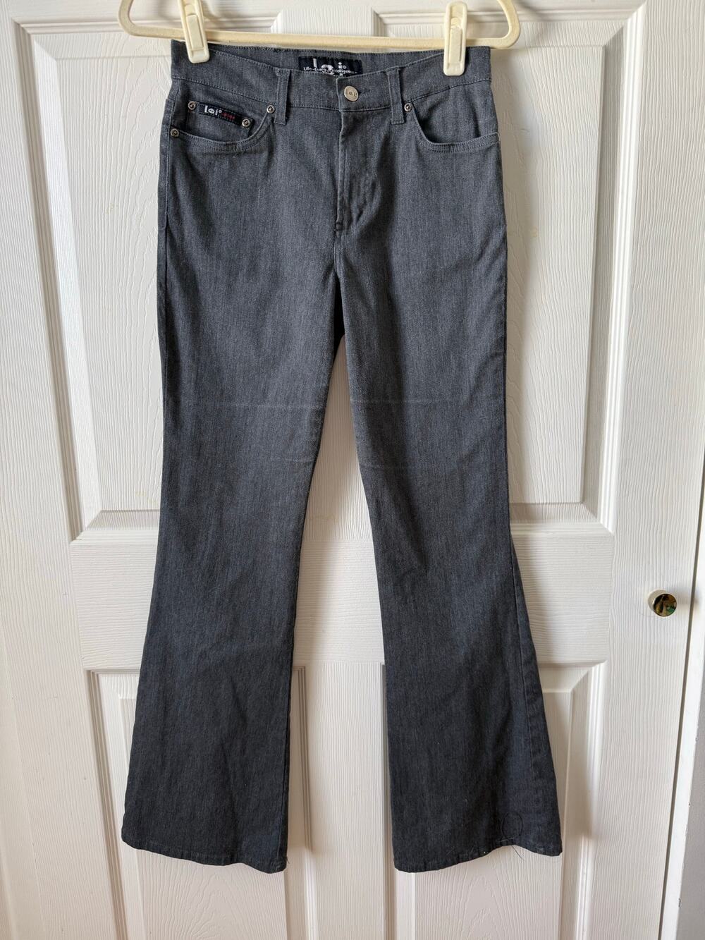 LEI Vintage Y2K Low Rise Flare Pants‎ Gray Womens Size 7